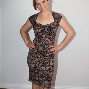 Stop Staring Retro Love Lace Dress Pink Lace